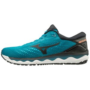 Adidasi Alergare Mizuno Wave Sky 3 Barbati - Turcoaz